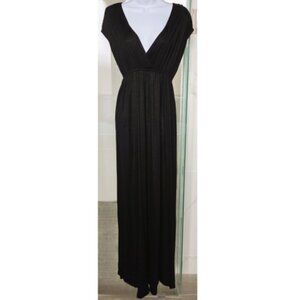 Black Short Sleeve Maxi Dress- Size S